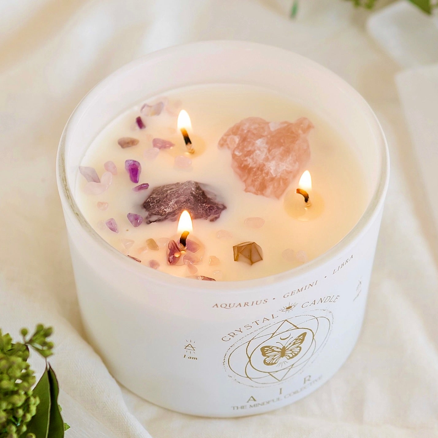 Air Element Crystal Candle