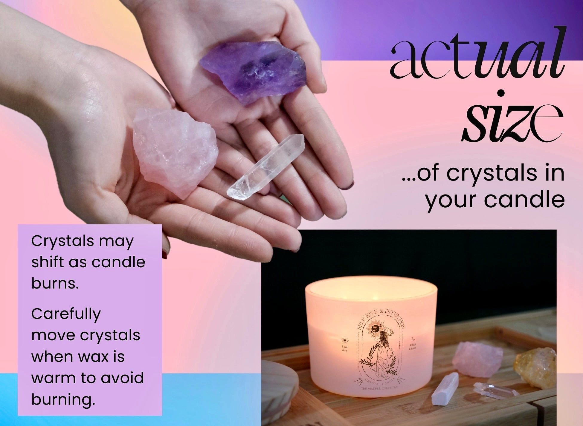 Air Element Crystal Candle