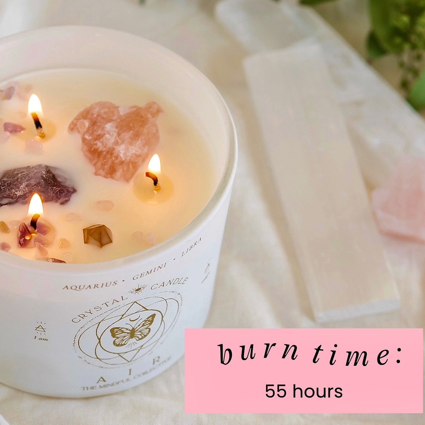 Air Element Crystal Candle