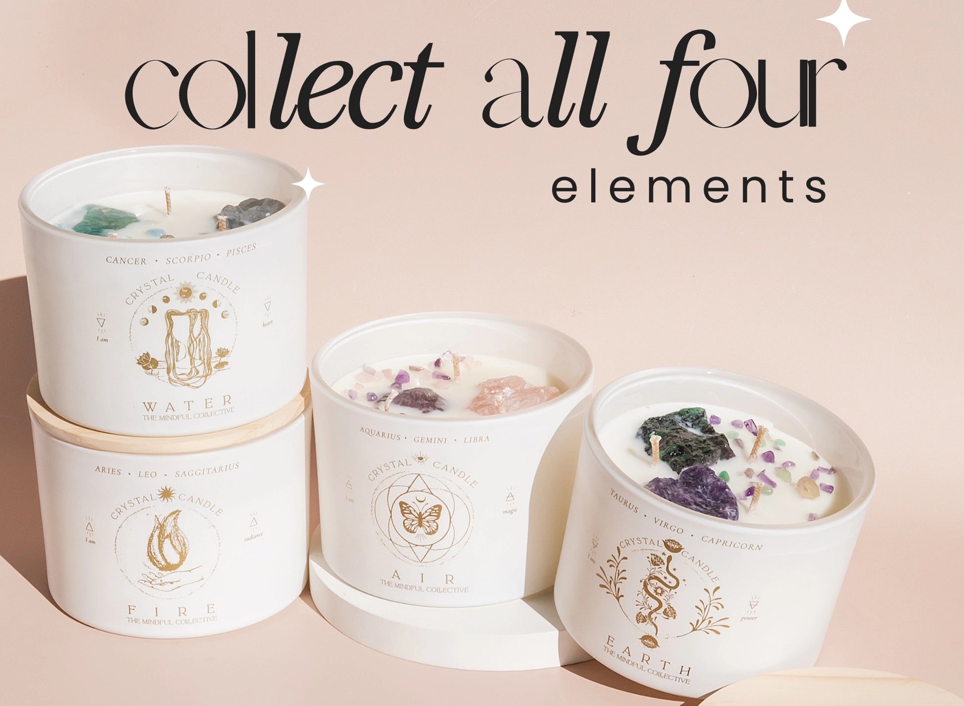 Air Element Crystal Candle